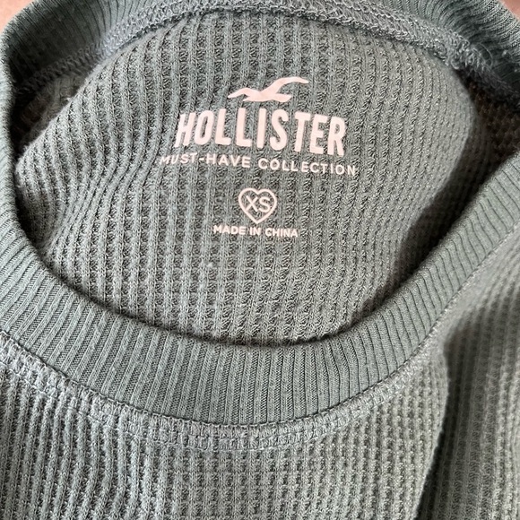 Hollister Must Have Collection Green Thermal Oversized Crop Top XS - Picture 5 of 6